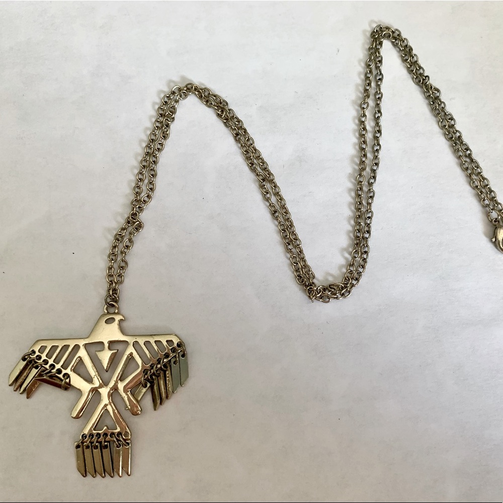 Gold long necklace